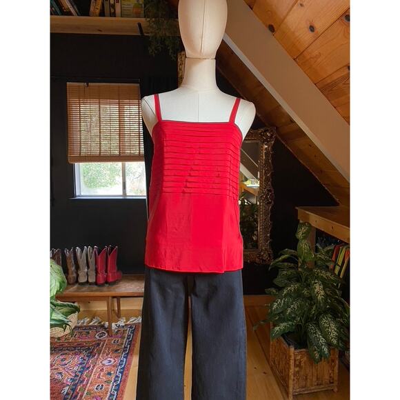 Red Silk Cami Top - Picture 2 of 4